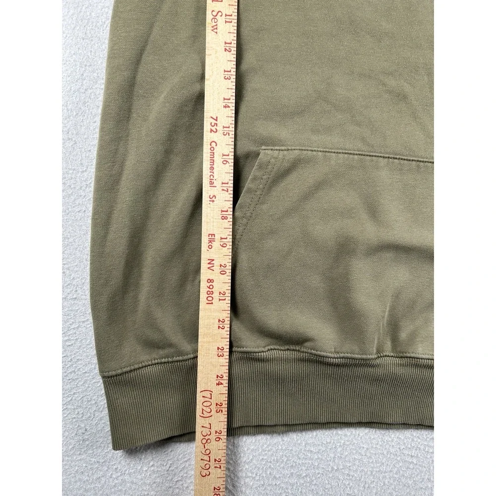 The North Face Hoodie Mens S Small Green Half Dome Pullover Fleece Sweatshirt